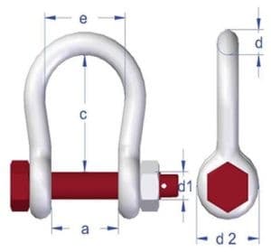 Mooring Shackle No. 852, Bolt Type
