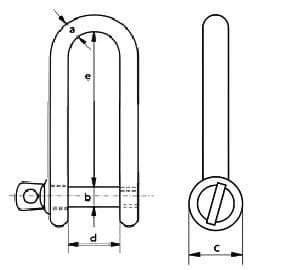 Piling Shackle, Long Dee