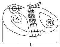 Stainless Steel Fixed Snap Shackle — dimension drawing