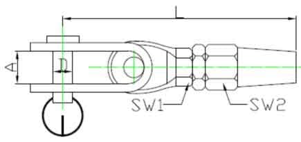 Stainless Steel Swageless Cone Toggle Terminal