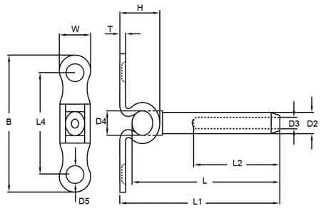 Stainless Steel Swageless Deck Toggle