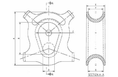 Synthetic Rope Thimble Galvanized — dimension drawing