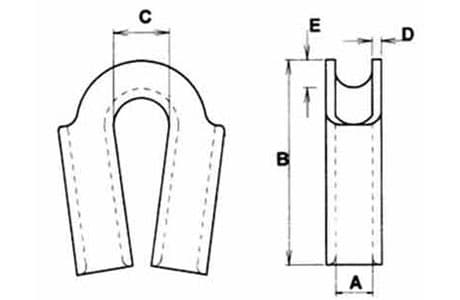 Tube Thimble without Gusset TTG7 Painted/Galvanized