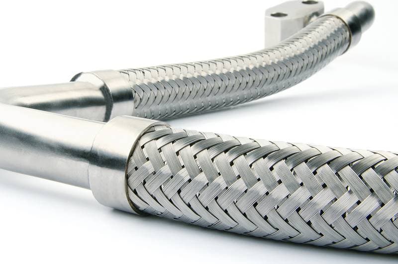 Braided metal hose with fittings (cryogenic LNG transfer hose listing)