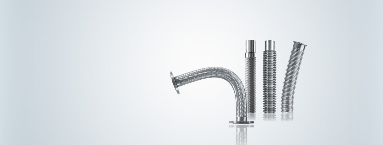 Inconel 625 annular hose assemblies in several shapes, banner view