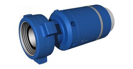 Blue compact dart check valve, 2 in × 1502 F×M, 15,000 psi