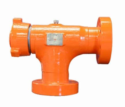 Orange positive choke body, FC-140 trim, 2 in × 1502 F×M, 10,000 psi sour