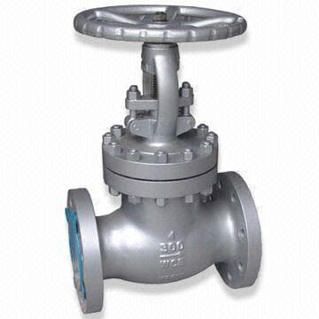 Cast steel globe valve with handwheel, 2 in × 300# RF flanges