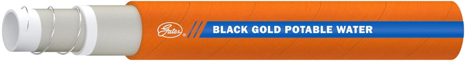 Gates Black Gold 300SD potable water suction and discharge hose, orange