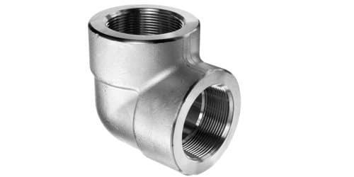 304 stainless steel 3000# Forged Threaded 90° Elbow, catalogue photo