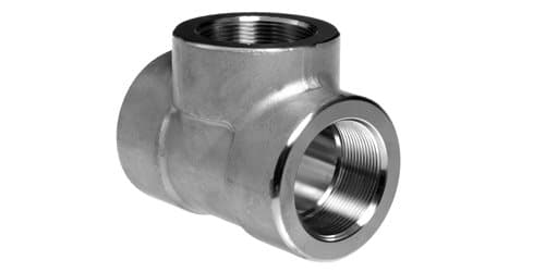 316 stainless steel 3000# Forged Threaded Tee, catalogue photo