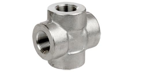 304 stainless steel 3000# Forged Threaded Cross, catalogue photo