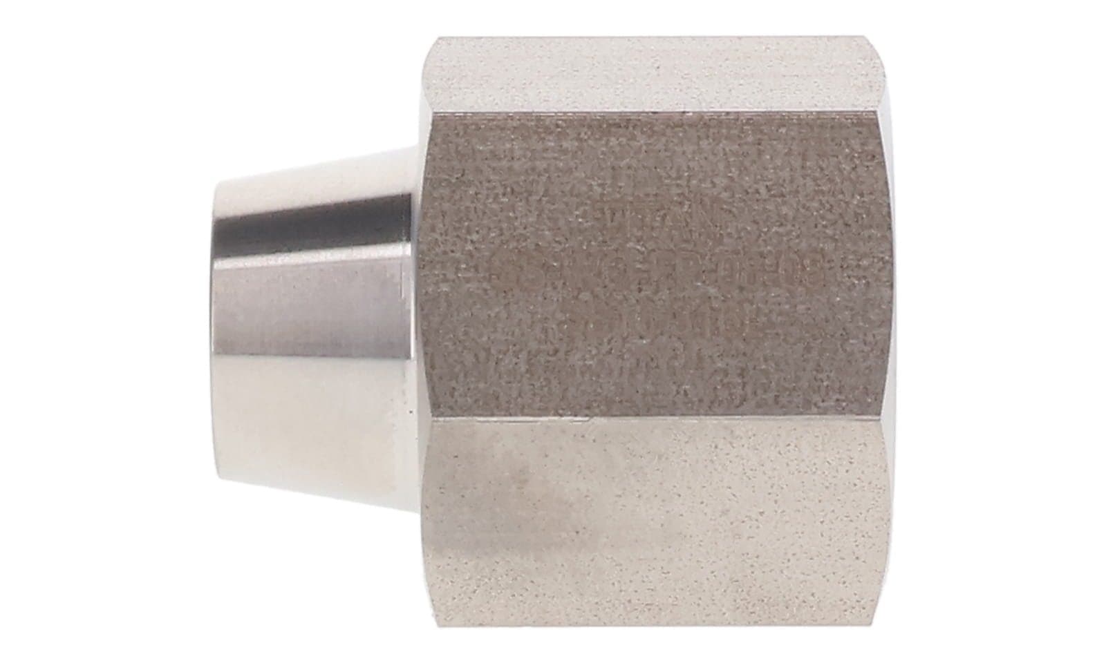 316 Stainless Steel Weld-On Tube x NPT Female Adapter, side view