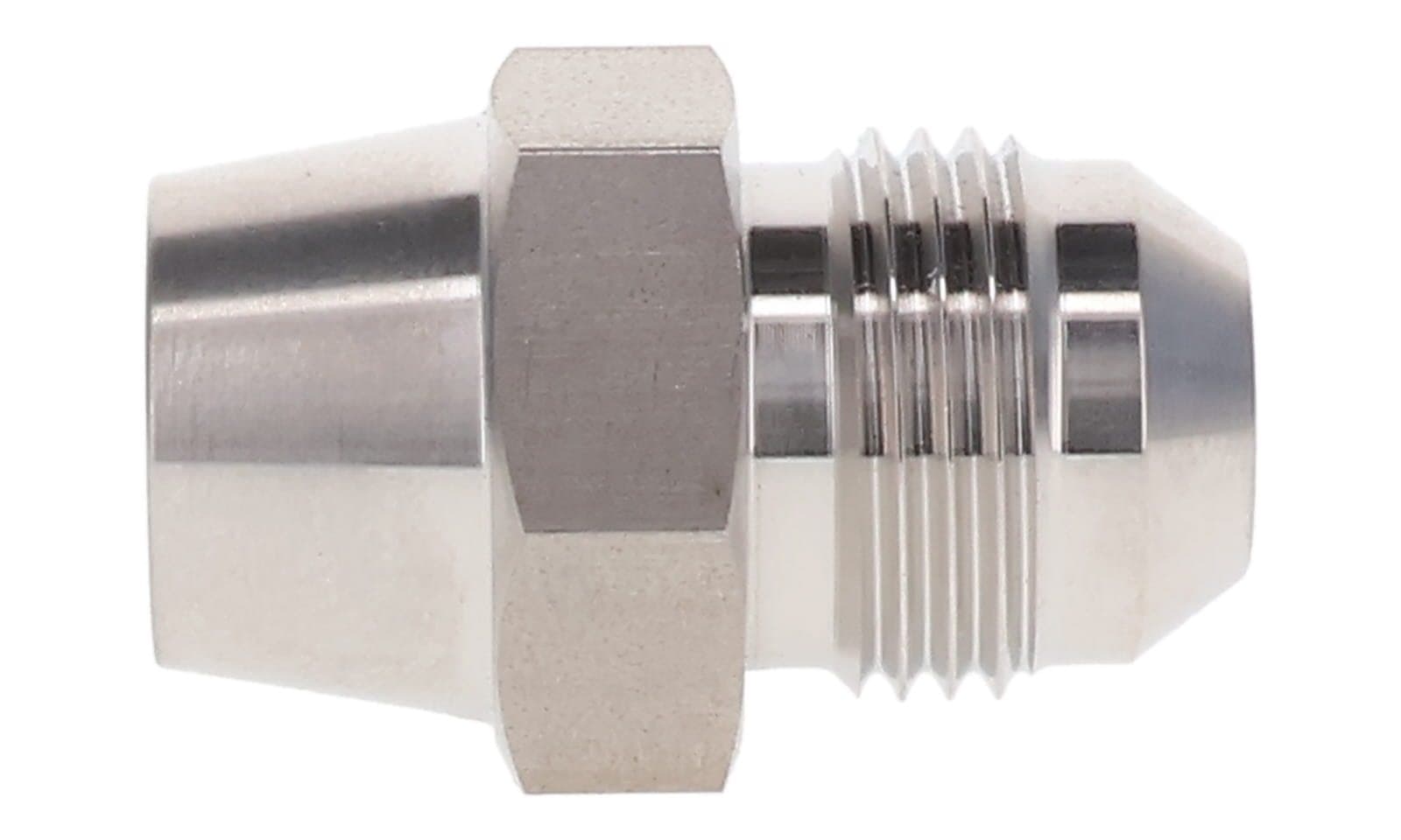 316 Stainless Steel Weld-On Tube x JIC 37° Male Adapter, side view