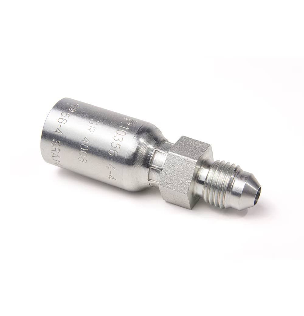 Parker 10456 Male SAE 45° crimp hose fitting, rigid, straight, product photo