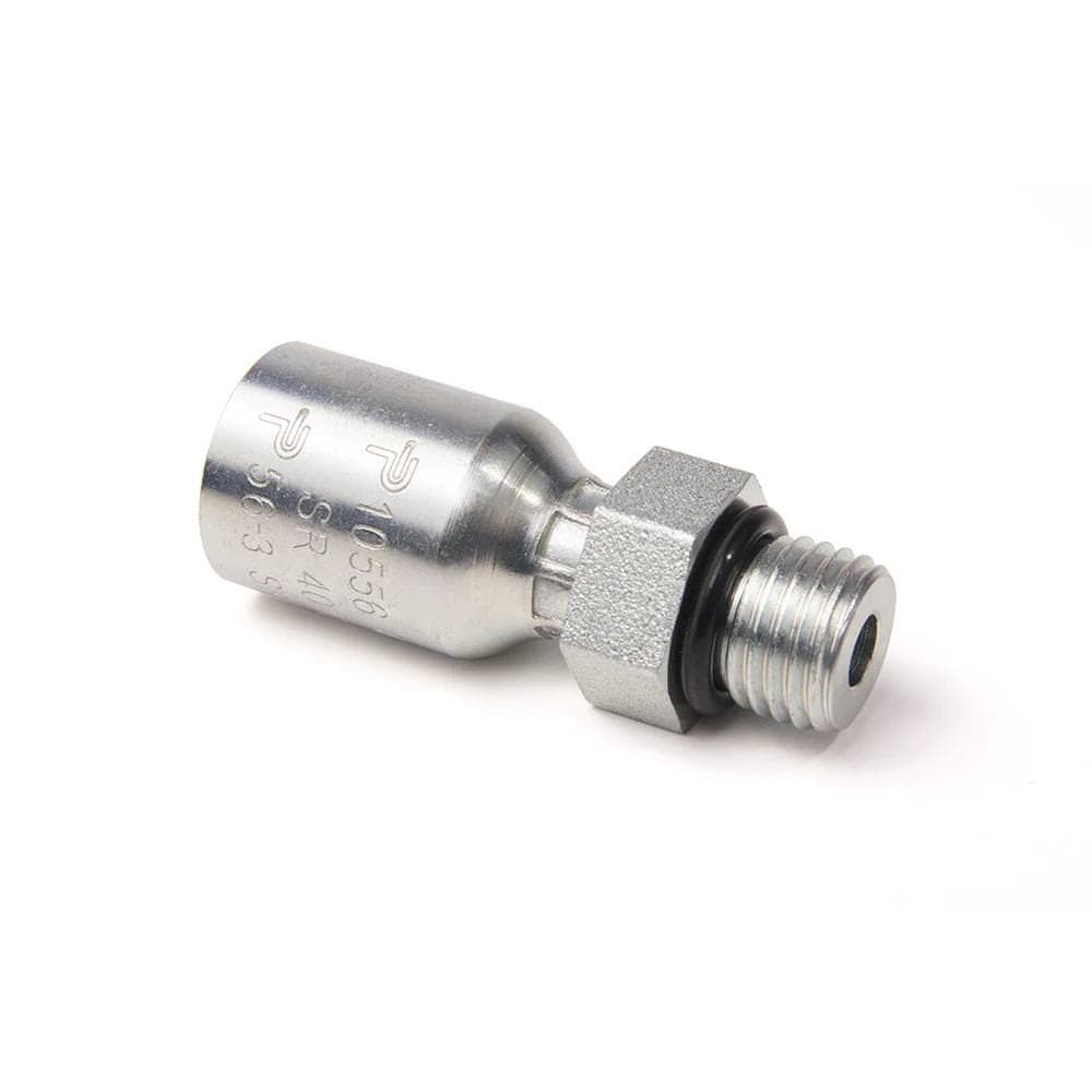Parker 10556 Male SAE O-Ring Boss (ORB) crimp hose fitting, rigid, straight, product photo