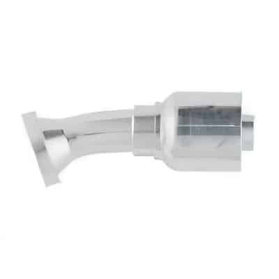 Parker 11643 SAE Code 61 Flange Head crimp hose fitting, 22½° elbow, product photo