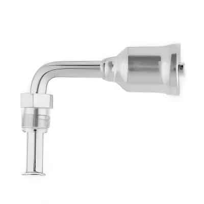 Parker 16926 Male Inverted SAE 45° crimp hose fitting, swivel, 90° elbow, product photo