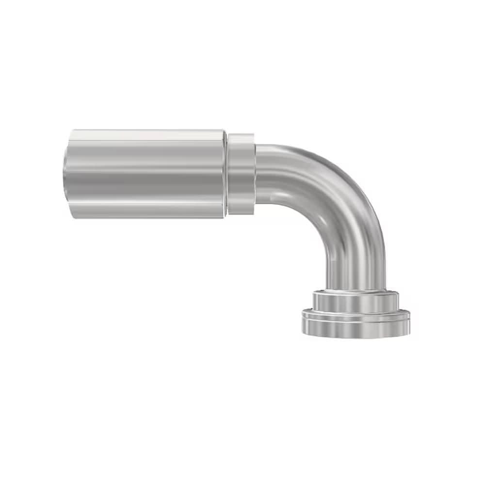 Parker 16N77 SAE Code 62 Flange Head crimp hose fitting, 90° elbow, product photo