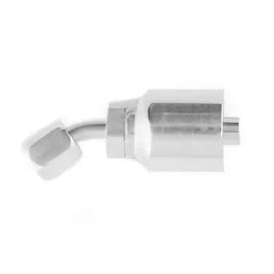Parker 17743 Female SAE 45° crimp hose fitting, swivel, 45° elbow, product photo