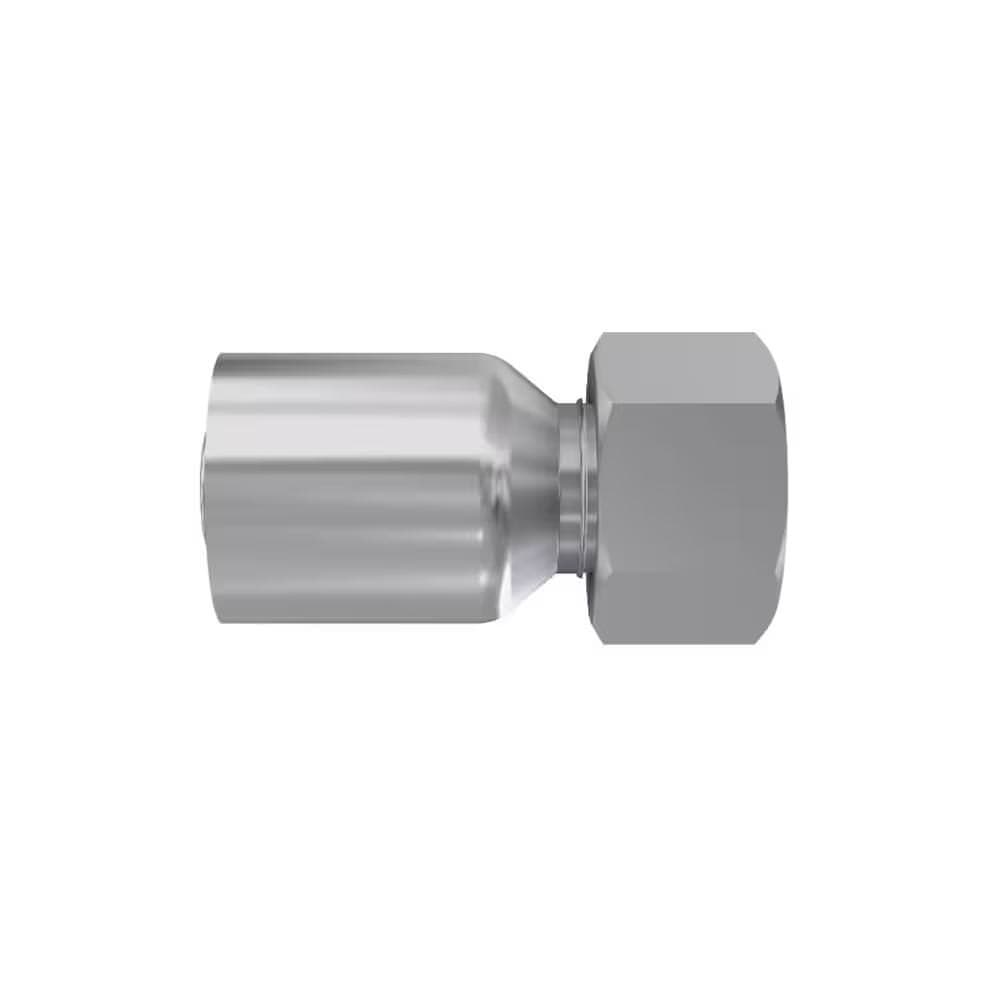 Parker 1C356 Female Metric L (Ball Nose) crimp hose fitting, swivel, straight, product photo