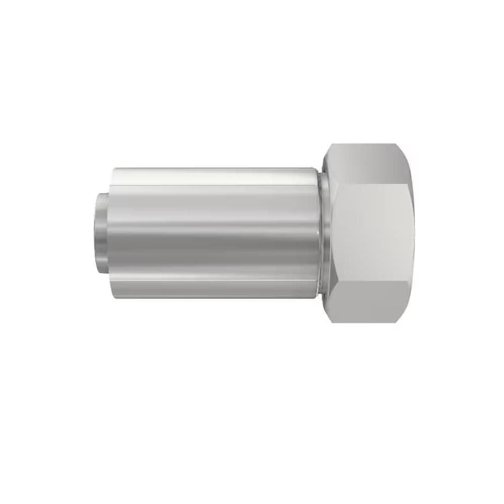 Parker 1C977 Female Metric S (24° Cone with O-Ring) crimp hose fitting, swivel, straight, product photo