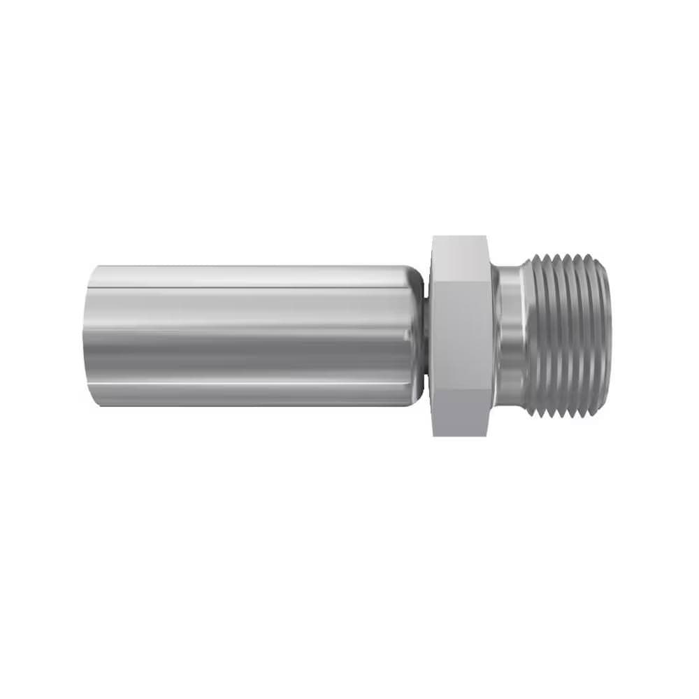 Parker 1D056 Male Metric L (24° Cone) crimp hose fitting, rigid, straight, product photo