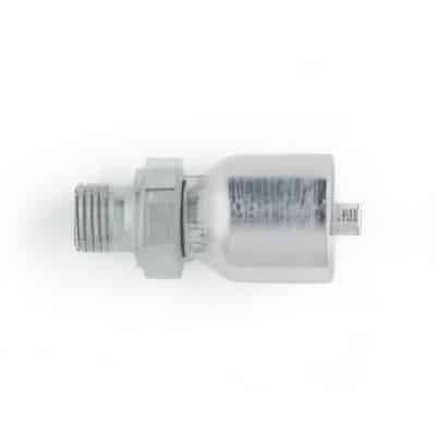 Parker 1D943 Male BSP Parallel Pipe (60° Cone) crimp hose fitting, rigid, straight, product photo