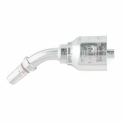 Parker 1EU43 Male Universal Push-to-Connect (UPTC) crimp hose fitting, 45° elbow, product photo