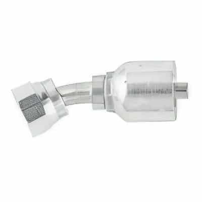 Parker 1J643 Female Seal-Lok O-Ring Face Seal (ORFS) crimp hose fitting, swivel, 22½° elbow, product photo