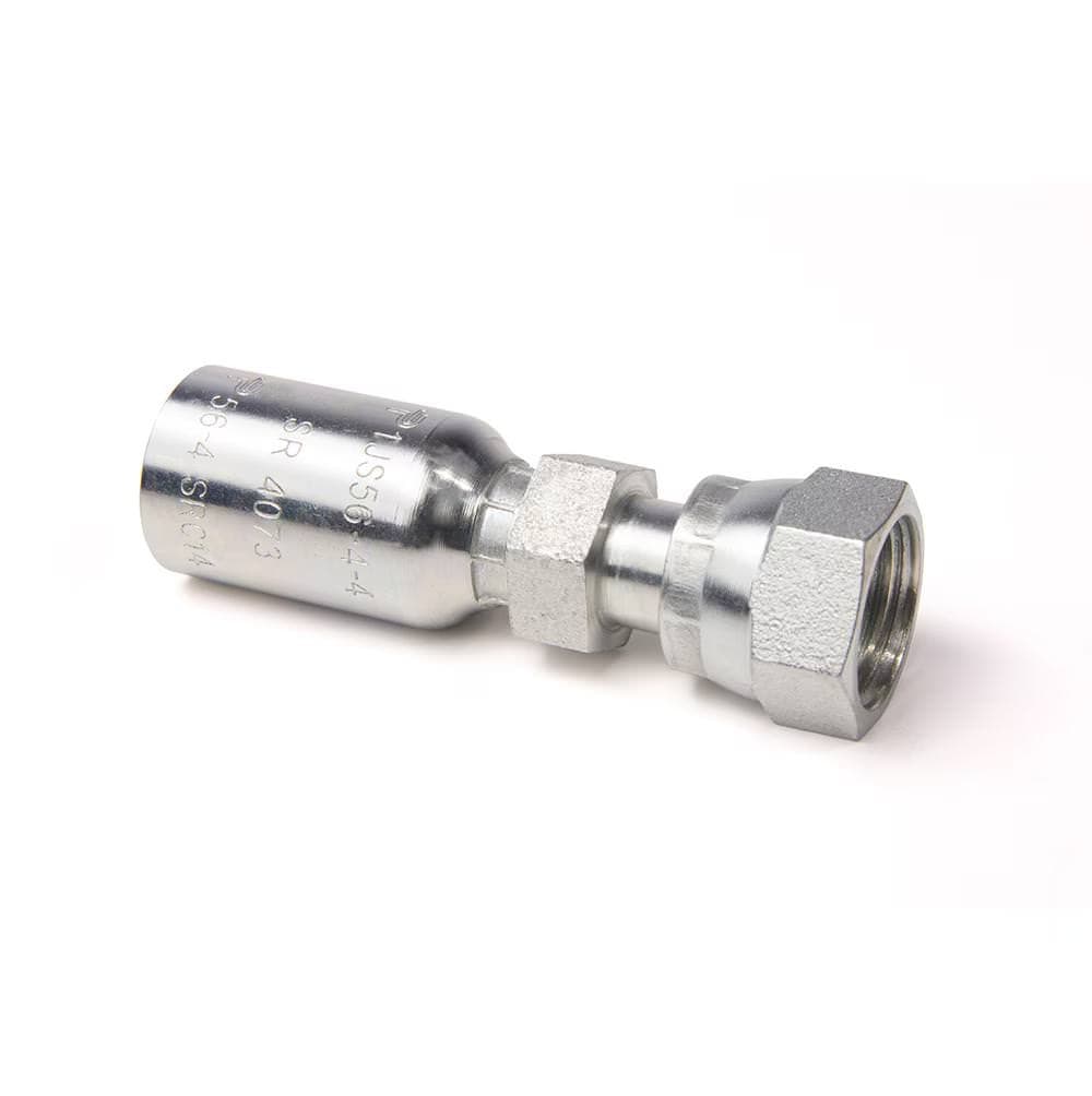 Parker 1JS56 Female Seal-Lok O-Ring Face Seal (ORFS) crimp hose fitting, swivel, straight, long, product photo