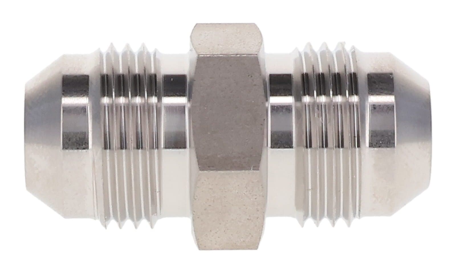 Stainless steel JIC 37° male union, 316L, side view