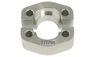 Stainless steel SAE code 61 split flange half, 316L, side view