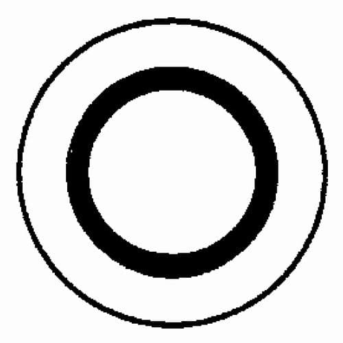Stainless steel bonded seal with viton ring, BSPP, stainless, side view