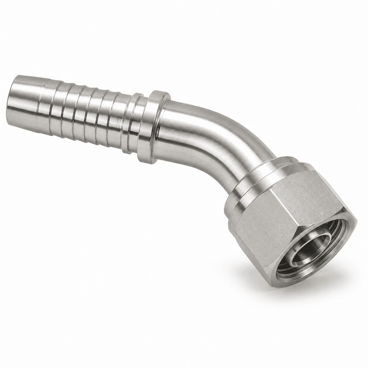 NPSM swivel female 60° cone (45º elbow)