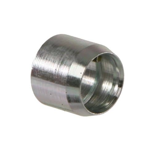 Steel Convert-A-Flare tube sleeve, JIC 37° to flareless, angled view