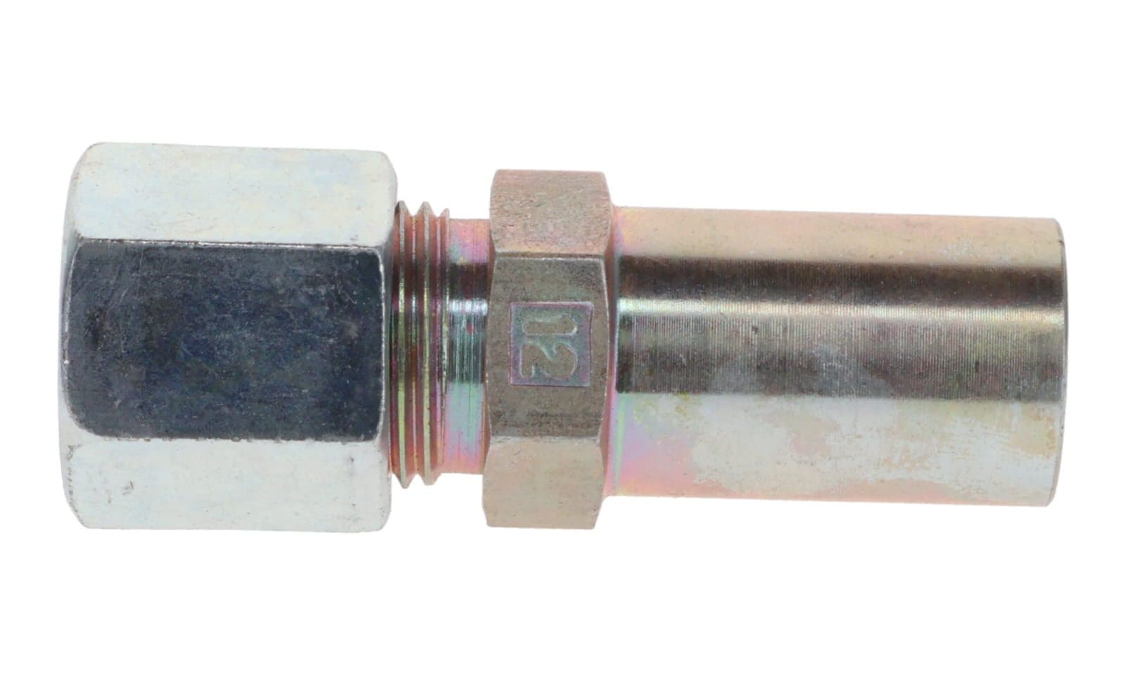 Steel flareless reducer, stand tube × tube, side view