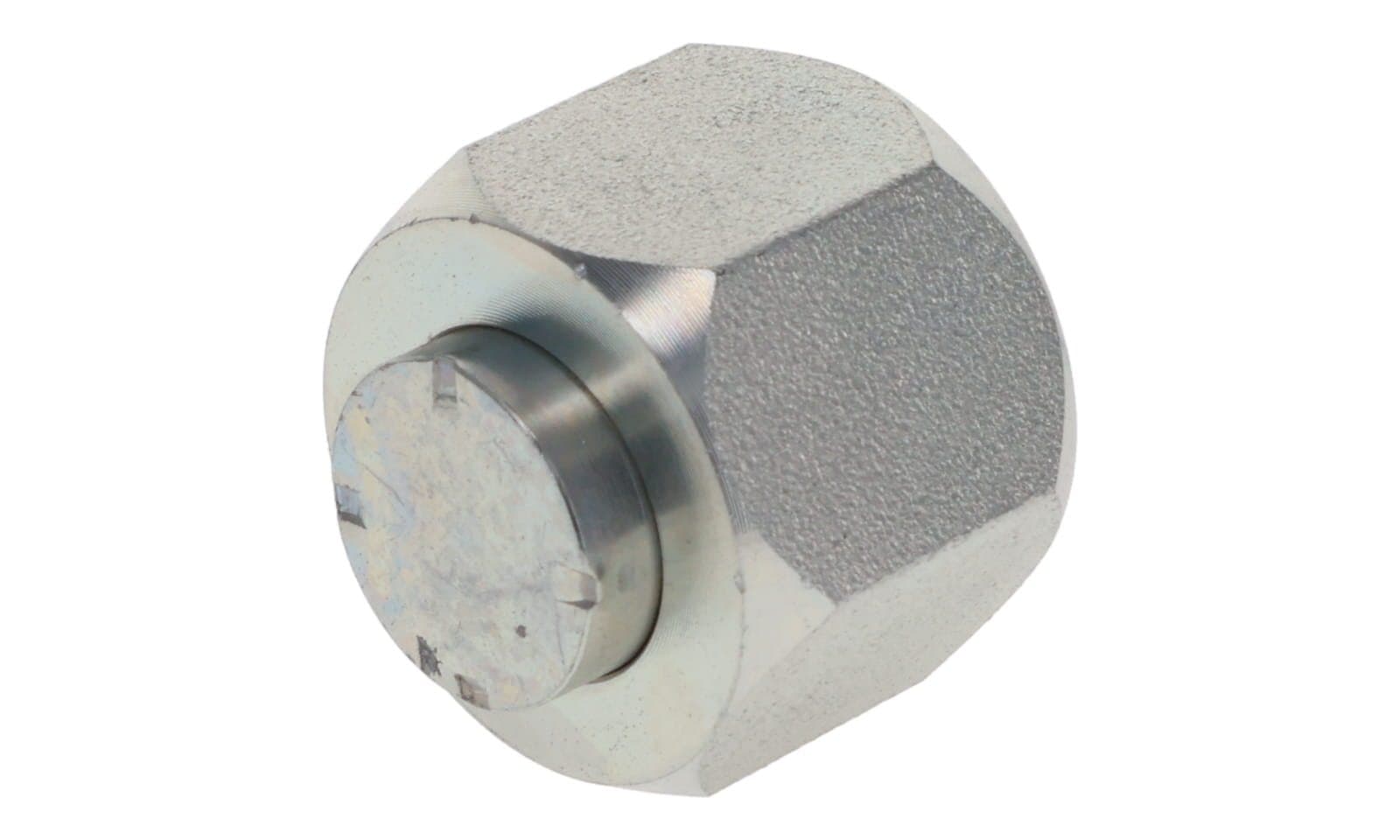 Steel flareless cap, side view