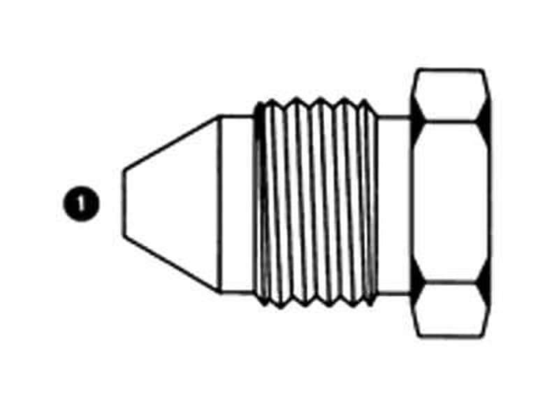 Line drawing of the steel JIS 30° hex head plug