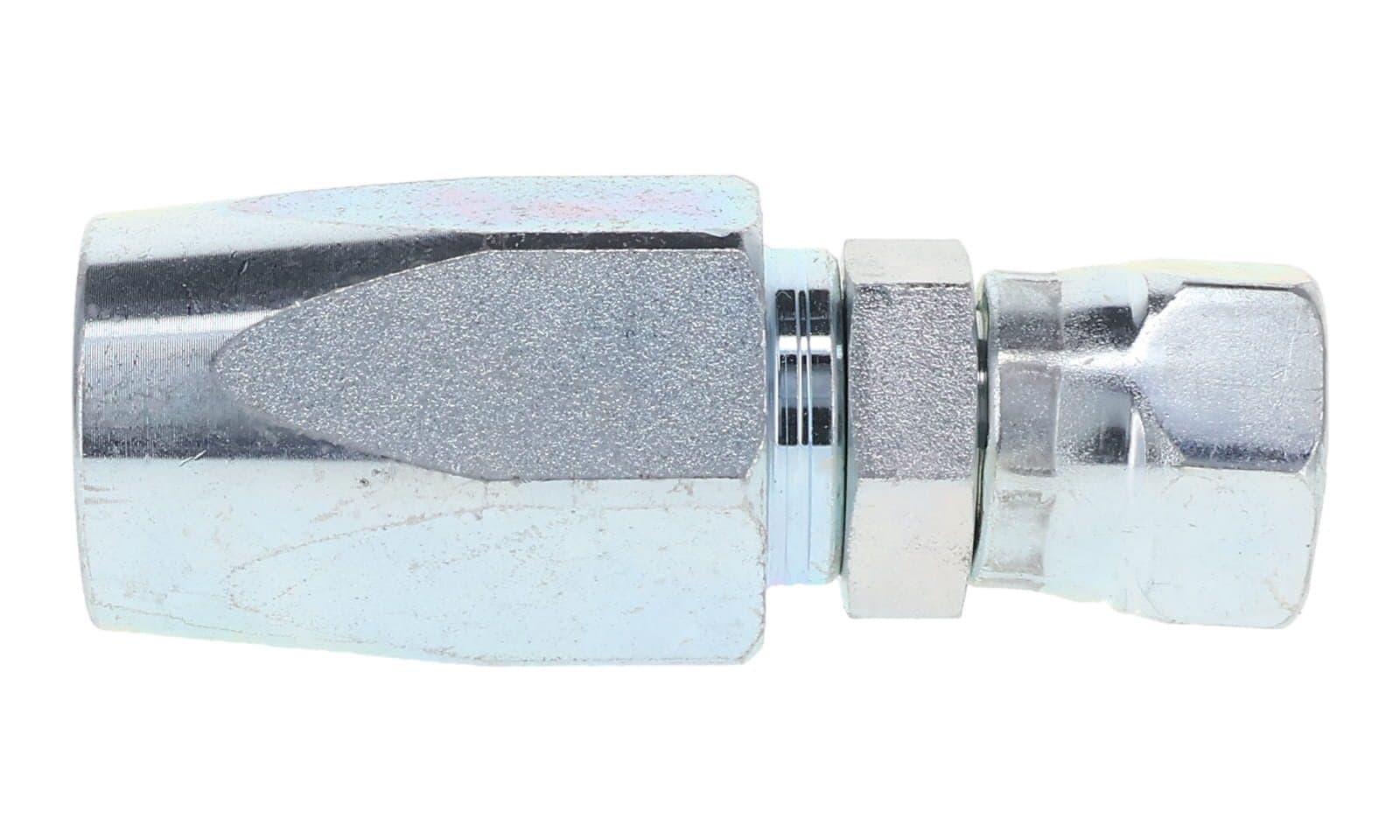 Reusable Hose End for SAE 100R2AT Hose × JIC 37° Female Swivel, side view