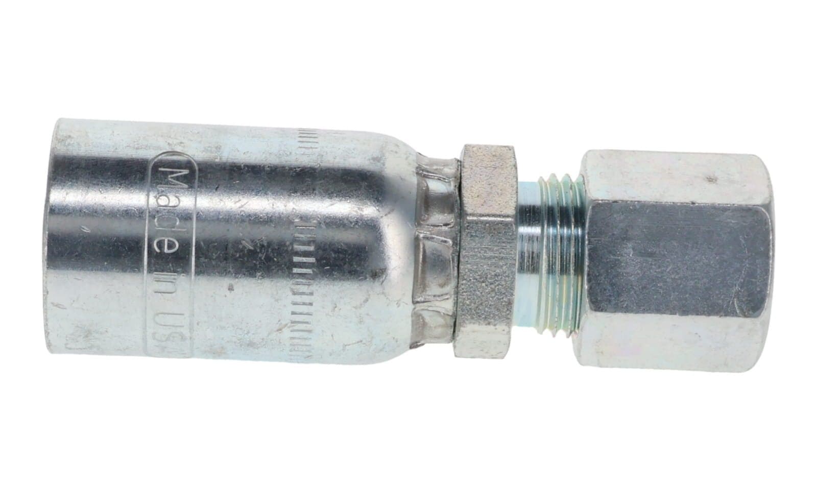 THY Series Crimp Hose Fitting × Flareless Compression Male (SAE J514), side view