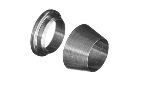 316 stainless double ferrule ferrule set (front and back), 316L, side view