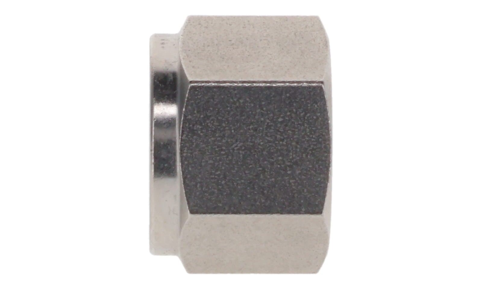 316 stainless double ferrule nut, 316L, side view