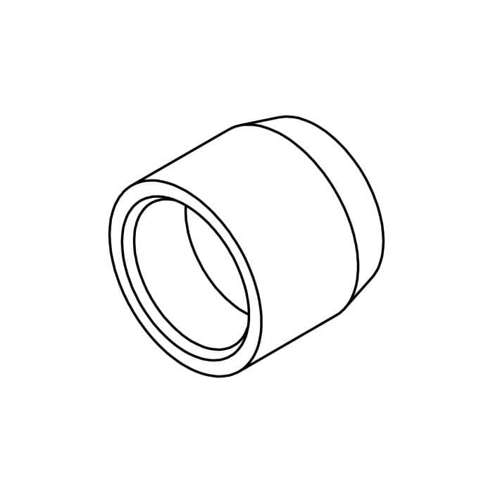 Tompkins 0419 JIC 37° no-flare tube sleeve, carbon steel, line drawing