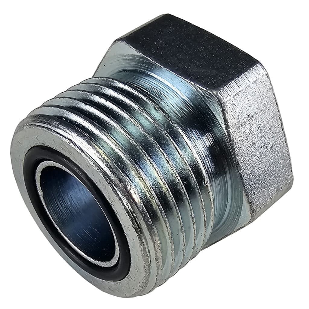 Tompkins FF2408 male ORFS hex head plug, carbon steel, product photo