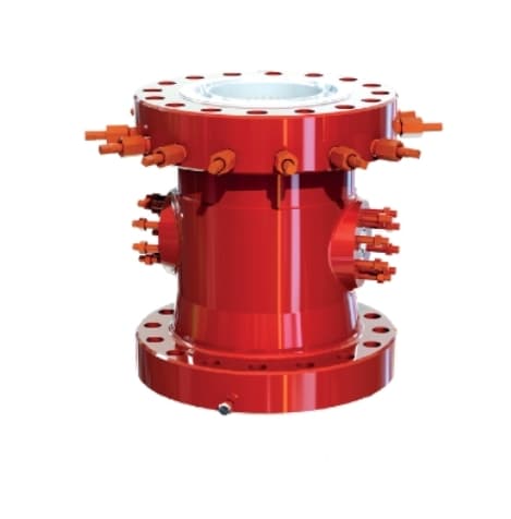 Red API 6BX 10K tubing head with studded side outlets
